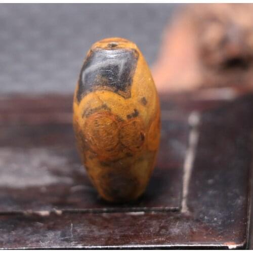 No.2117P16 Big Treasure Talisman Magic Energy For Healing Tibetan old Agate Natural Eyes Meng dZi Bead Amulet timestown