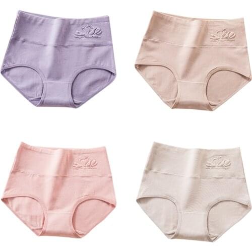 ATOXY High Waist Panties Women Breathable Soft Cotton Sexy Underwear Cute Print Seamless Girls Briefs Plus Size 5XL