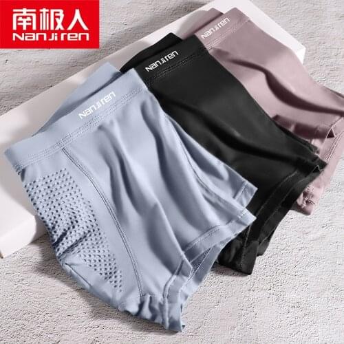 NANJIREN Underwear Panties Mens Underwear man Boxers Natural Cotton Model brand Boxers Men Ventilate Plus Size Boxers 4Pcs\lot