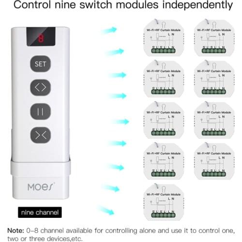 WiFi RF433 Smart Touch Curtain Roller Blinds Motor Switch Smart Curtain Blinds Module Wireless Remote Control Work With Alexa