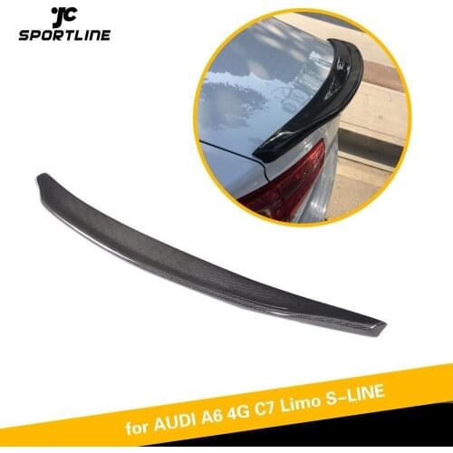 Rear Spoiler Trunk Boot Lip Wing Lid For Audi A6 A6Q C7 2012 - 2018 Carbon Fiber Rear Trunk Spoiler Boot Wing Lip