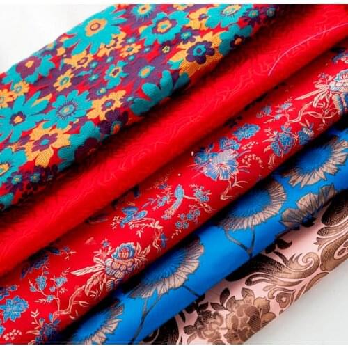 Brocade Jacquard silk shiny fabric damask Apparel Costume Upholstery Furnishing Curtain DIY Clothing Material fabric 1M/lot