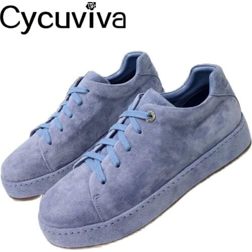 2021 High Quality Suede Flat Platform Shoes Woman Lace Up Women Sneakers Outwear Ladies Spring Summer Walk Causal Shoes