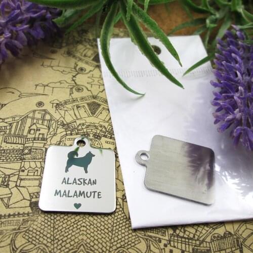 10pcs--"Alaskan Malamute"dog lover dog owner stainless steel charms more style for choosing DIY Charms pendants for necklace