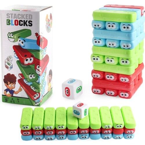 30Pcs/Set Juguetes Juego Jenga Building Blocks Childrens Plastic Family Fun Color Stacks Blocks Adult Leisure Toys 30 Pieces