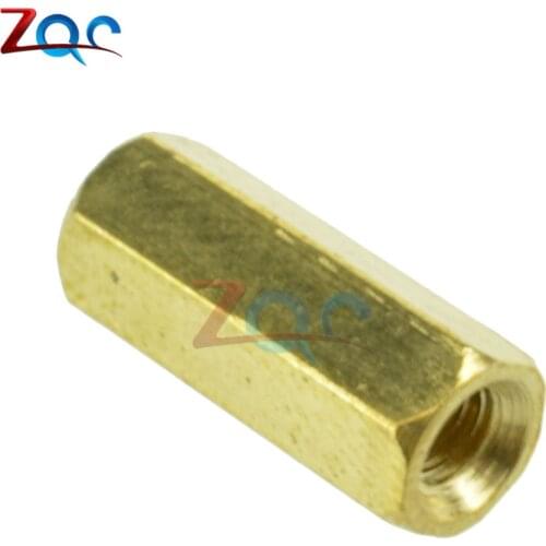 50PCS Brass M3 12mm M3*12 PCB Boards Hex Screw Net Nut Standoff Spacer connector