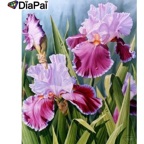 DIAPAI 5D Diamond Pattern Rhinestone Needlework Diy Diamond Painting Cross Stitch "Flower landscape" Diamond Embroidery A27531