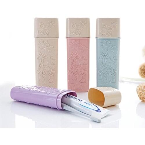 Travel Toothbrush Case Portable Toothbrush Tube Cover Toothpaste Storage Box Holder for Travel Hiking Camping
