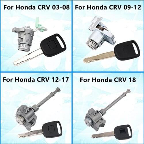 Car Door Lock Cylinder For Honda CRV 03-18 Left Door Replacement Auto Look Core With 1 Key