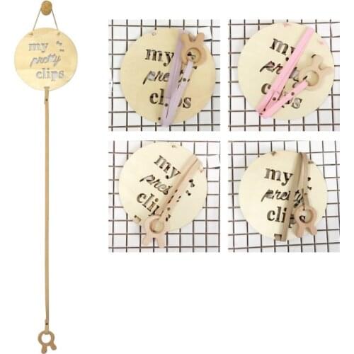 Wooden Photo Storage Hanger My Pretty Clips/Family Baby Hair Clips Wall Hanging Decoration Home Ornament Nordic Style