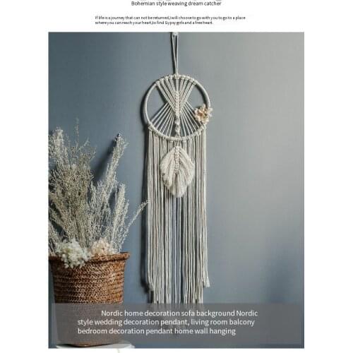 Home pendant hand-woven cotton rope dream net tapestry decoration