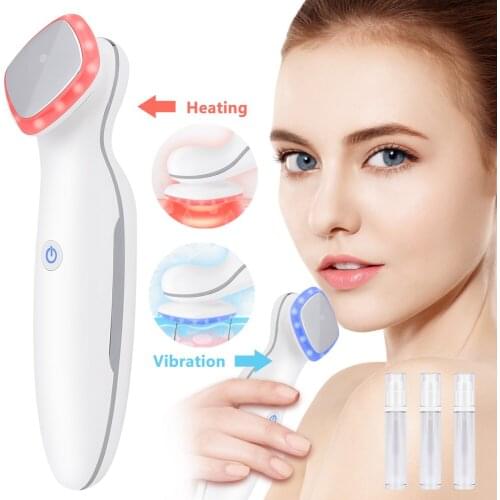 EMS Face Massager LED Photon Face Lifting Tighten Wrinkle Removal Skin Care Face Massager Hot Treatment Skin Care Beauty Machine