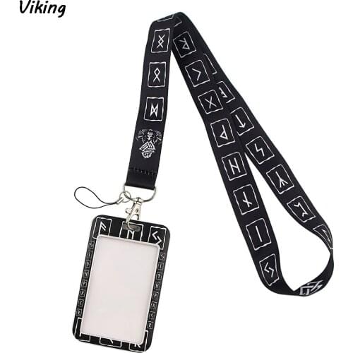 G1564 Cartoon Viking Card Holder ID Holder Woman Man Bus Card Holder Staff Card With Lanyard
