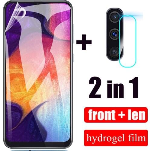 2 in 1 Hydrogel Film For Samsung Galaxy A50 A10 20 30 31 40 S Camera Len Film For Samsung Galaxy A51 60 70 71 80 90 91 M10 20 40