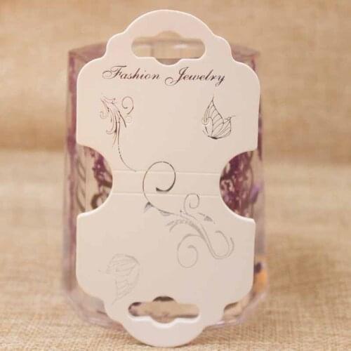 Zerong new arrival cute cat head paper jewelry cards Fashion bracelet package cards silver foil necklace folded hang tag cards