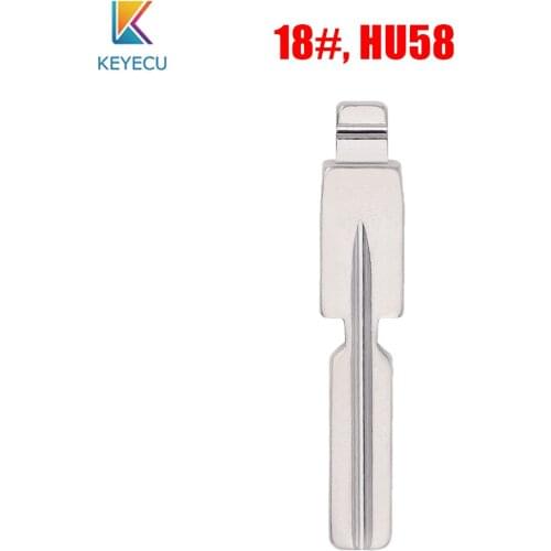 KEYECU 10PCS KEYDIY Universal Remotes Flip Key Blade 18#, HU58 for BMW