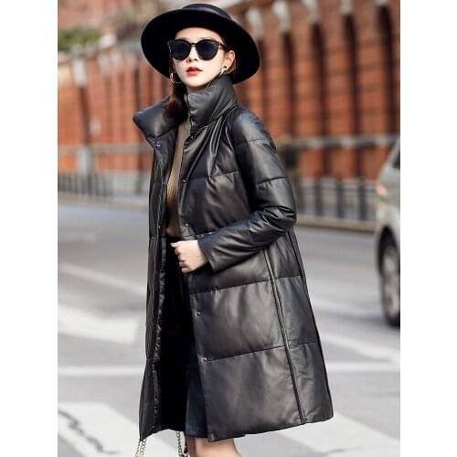 Genuine Leather Jacket Women Warm Womens Winter Down Jackets Sheepskin Coat Female Parkas Fashion 2021 Mujer Chaqueta Pph1871