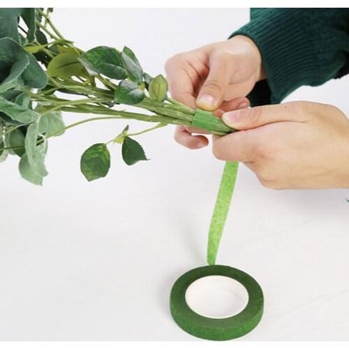 Floral Green Tapes 12mm*45m/ROLL Tape Corsages Buttonhole Artificial Flower Stamen Wrap Florist Green Tapes Stretchy Tape