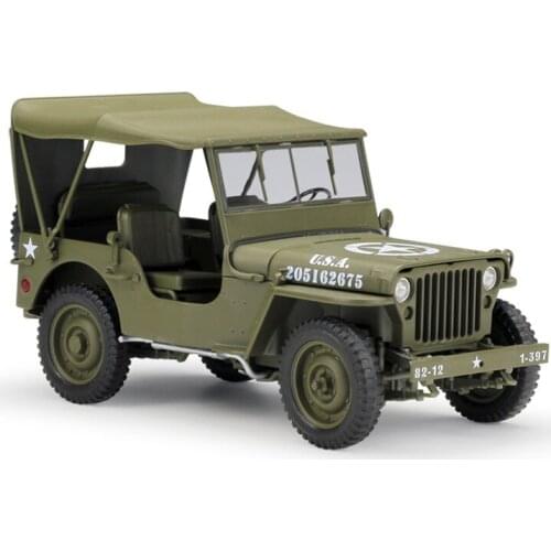 WELLY 1/18 Jeep 1941 Willys MB Simulatio Collector Edition Metal Diecast Model Car Kids Toys Gift