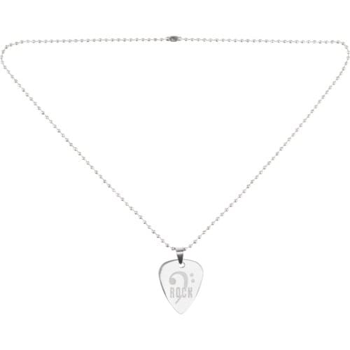Fashion Stainless Steel Guitar Plectrum Pick Necklace for Guitar Bass Ukulele Banjo Parts Gift