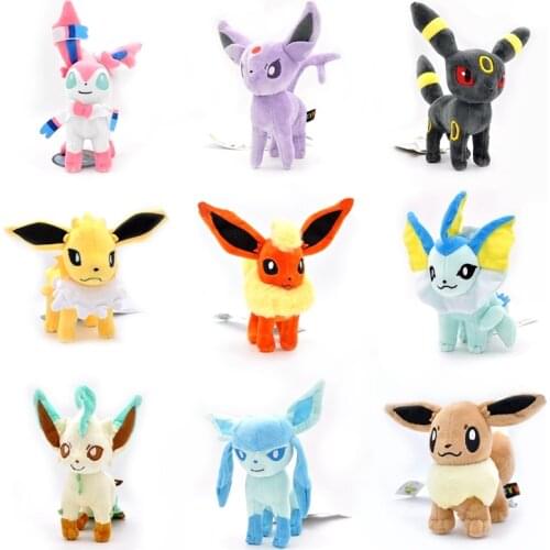 Pokemon Eevee Pikachu Plush Toys Leafeon Espeon Umbreon Vaporeon Flareon Glaceon Jolteon Stuffed Plush Dolls