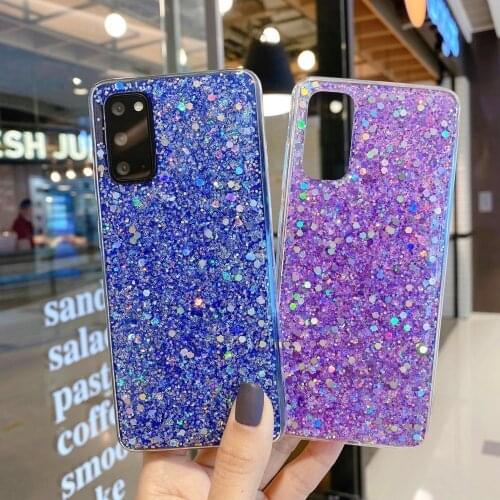 Simple Shinning Sequins Sparkly Soft Phone Case For iPhone 11 12 Mini Pro 7 7plus 8 8Plus X Max XR 12mini 11pro