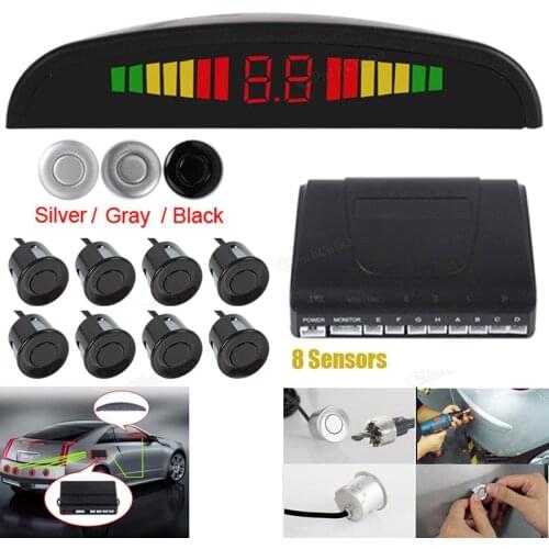 Car Auto Parktronic LED Parking Sensor with 22mm Sensors Reverse Backup Car Parking Radar Monitor Detector System
