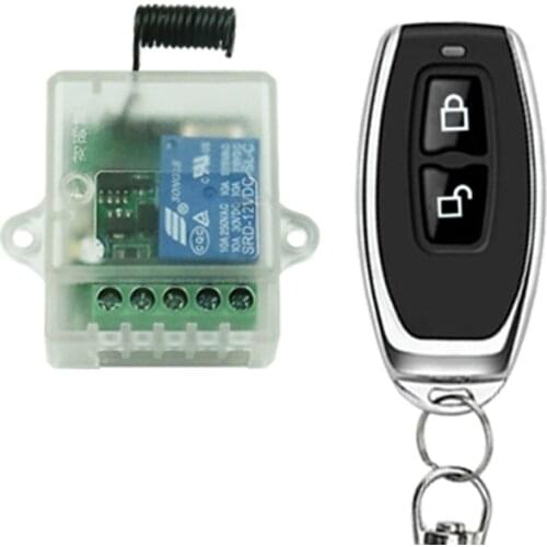 Sha hu 1Pc RF Transmitter 433 Mhz Remote Controls with Wireless Remote Control Switch DC 12V 1CH relay Receiver Module
