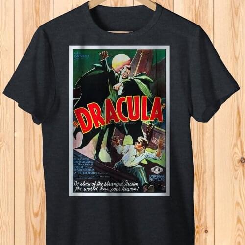 Dracula Retro Vampire Movie Poster Art Shirt Cult Classic Tshirt Monster Sci Fi Art Vintage Womens Graphic Tee Horror
