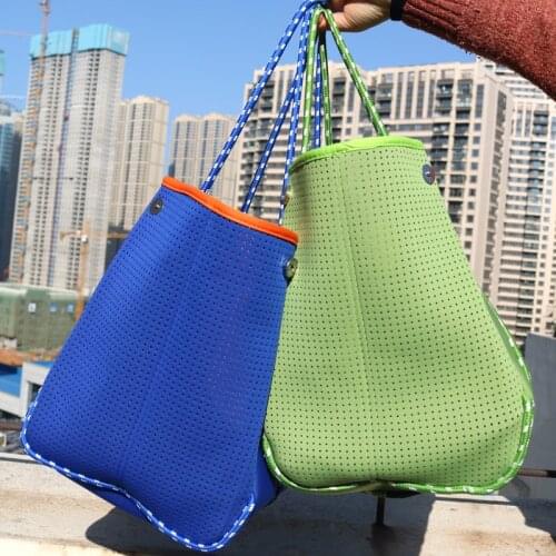 Luxury Diving Fabric Neoprene Breathable Women Handbag 2021 Spring Fashion Casual Tote Bag Top-Handle Bags Shoulder Bags