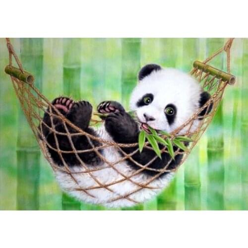 SenyuArt Embroidery Mosaic Diamond Paitings DIY Full Drill Kits Accessories Cuadros Animal Panda Paint with Diamants Anime Decor
