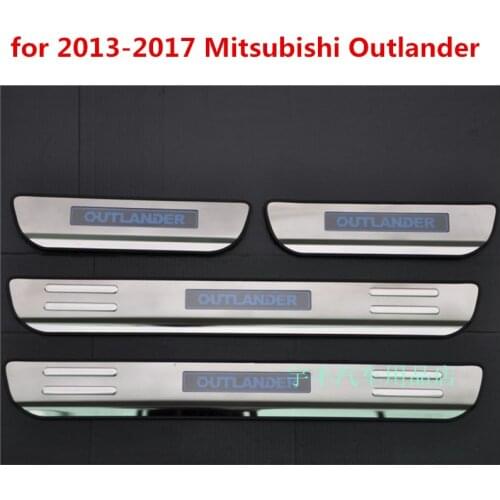 Blue LED Side Door Sill Scuff Plate for 2013-2017 Mitsubishi Outlander Auto parts
