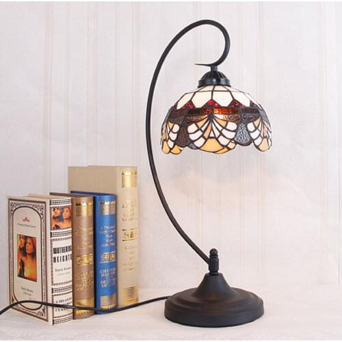 Mediterranean Tiffany Restaurant Bar Table Lamp Colorful Glass Bedroom Table Lamps Living Room Kitchen Home Decor Light Fixtures