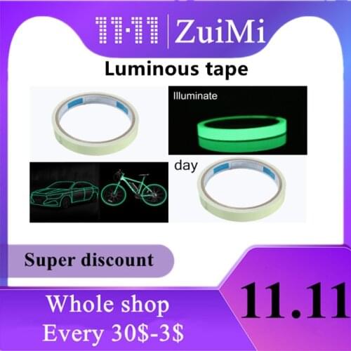 3M 2 Sizes Luminous Tape Car Sticker Styling Self-Adhesive Green Fluorescent Home Stage Decorations