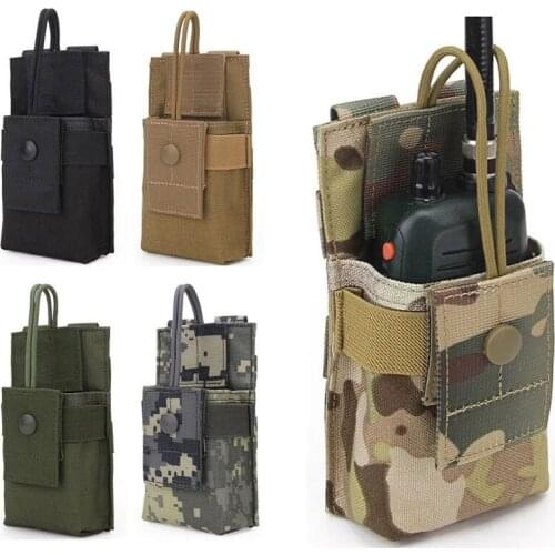 Tactical Walkie Pouch 1000D Army Military Radio Talkie Holder Molle Bag Pouch Outdoor Climbing Hunting Mag Accessories Bag Pack