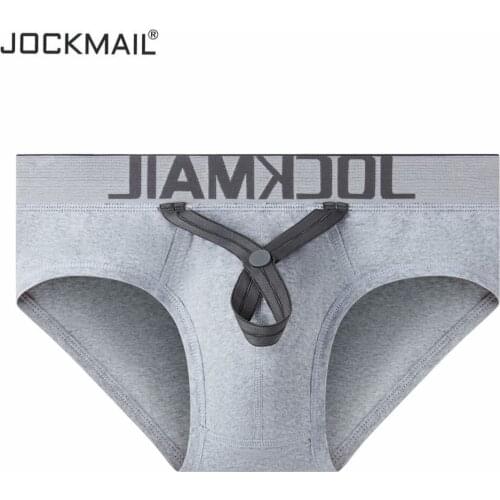 JOCKMAIL Sexy men underwear U convex Pouch happy funny lingerie Ring mens briefs calzoncillos slip homme Gay Underwear Jockstrap