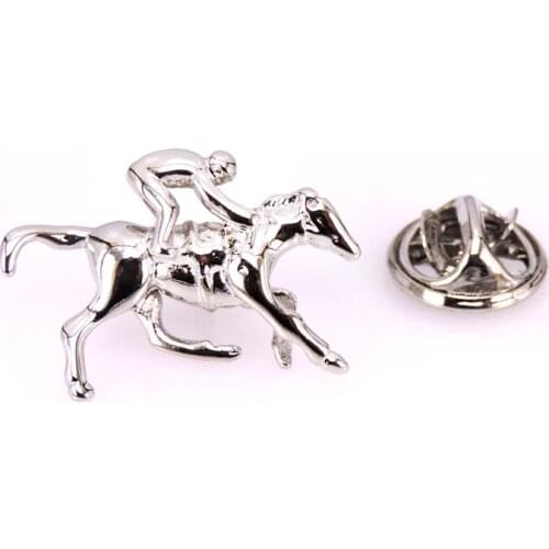 High quality mens Brooch Lapel Badge Pin NEW Silvery Horse Brooch mens Wedding Shirt Lapel Brand Jewelry Pin