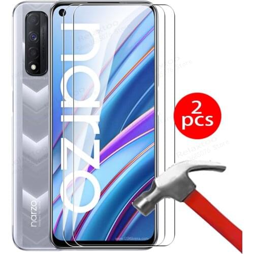 2Pcs Tempered Glass Realmy Narzo 30 Phone Protector For Realme Narzo 30 4G 2021 Glass Protective Film Cover Realmi Narzo30 6.5