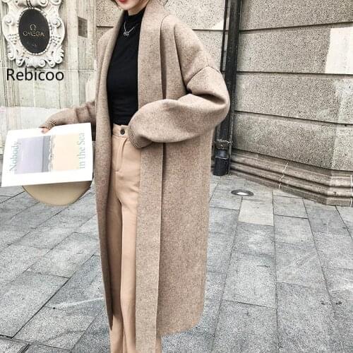 Women Winter Clothes Cashmere Sweater Caedigans Oversized Long Jacket Coat Winter Warm Batwing Knit Ponchoes Coat