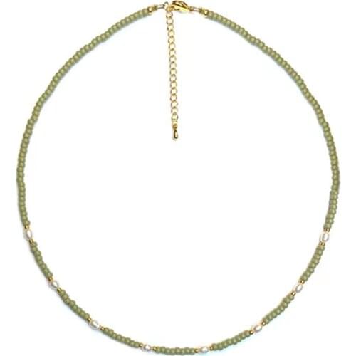 Women Summer Beaded Necklace Handmade Natural pearl Neck Accessories Variety Of Colors Fashion simplicity украшения 2021 бижутер