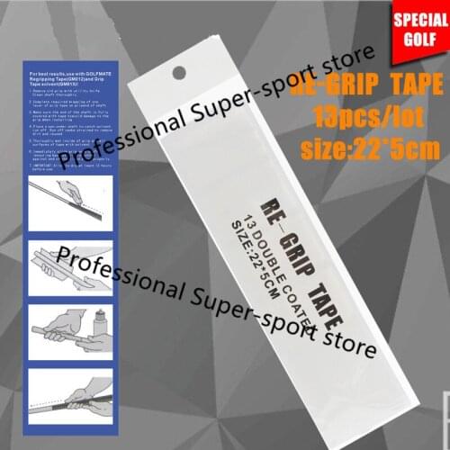 13Pcs Double Sided Club Tape Strips Strong Adhesiveness For Golf Grip Set 22*5cm Golf Rubber Strips Strong Adhesiveness