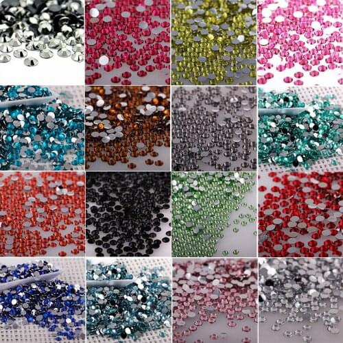 15 Colors For Choose 3mm Clear Crystal Stone FlatBack Rhinestones Trim Strass Glitter DIY Nail Art Craft Dress Phone Decoration
