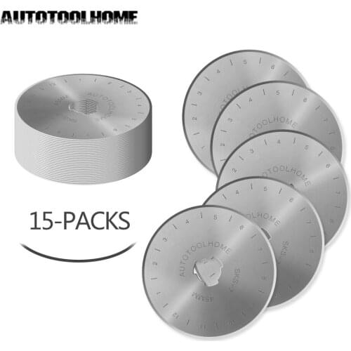 15pc 45mm Rotary Cutter Blades Craft Paper Cut Hand Held Scrapbooking Replacement Spare Blades Fits Olfa Fiskars Clover