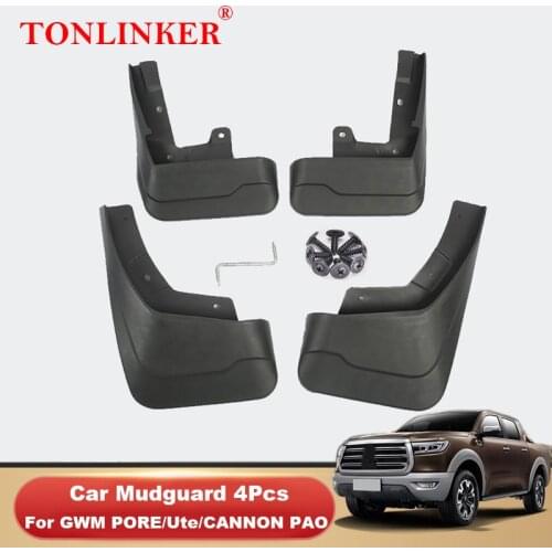 TONLINKER Mudguard For GWM PORE 2020 2021 Great Wall PAO Mud Flaps Mudguards Splash Guards Fender Mudflaps 4Pcs Car Accesories