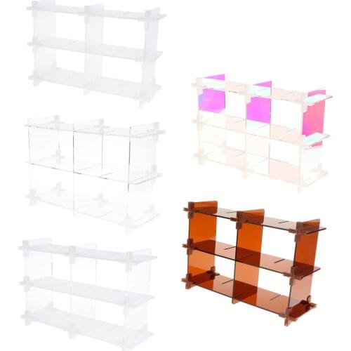 Acrylic Storage Rack Shelf Bathroom Countertop Organizer Free Standing Cosmetic Cup Organizer Shelf Bathroom Organization Rack