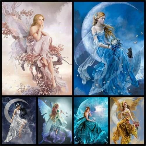 Diamond painting 5D DIY Butterfly Fairy diamond inlaid embroidery cross stitch full diamond embroidery mosaic home decoration