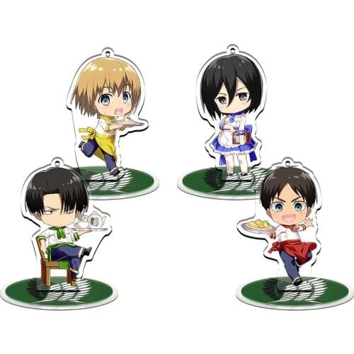 Anime Attack on Titan Mikasa Ackerm Eren Jäger Ymir Sasha Blaus Acrylic Stand Figure Model Plate Display Decor Cosplay Gifts Toy