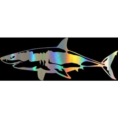 Car Sticker 17CM*6.5CM 3D Shark Creative Vinyl Sticker On Car Stickers and Decals Window Sticker Car-styling Decal