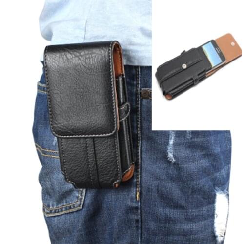 For All Smartphone 6.3" Below phone bag 3 Colours Stone Pattern PU Leather Case Shell Hook Loop Belt Pouch With Card Slots Fram