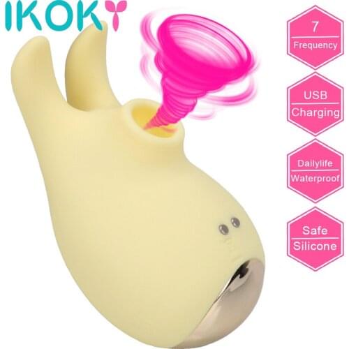 IKOKY Rabbit Elf Sucking Vibrator Sex Toys for Women 7 Speed Clitoris Stimulation Nipple Clitoral Sucker Sex Shop Adult Products